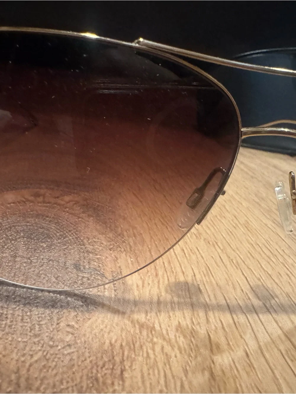 Barton Perreira Gold Aviator Sunglasses with Brown Gradient Lenses